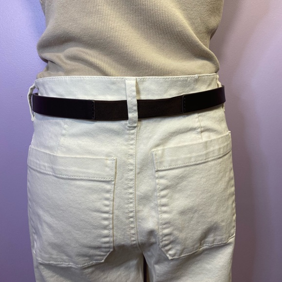 ⭐️BOGO⭐️ Ann Taylor Factory off white high-waisted, wide-leg, cropped jeans - Picture 3 of 11